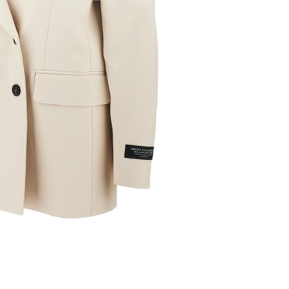 MSGM 40 oversized canvas double-breasted jacket