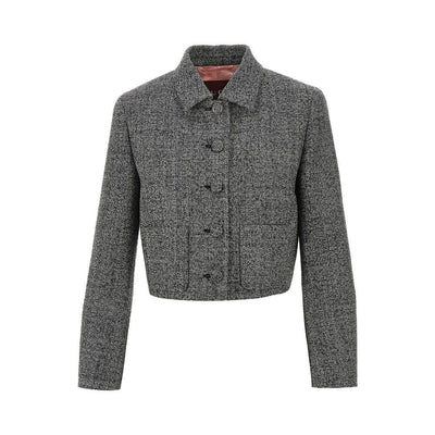 wool grisaille short jacket