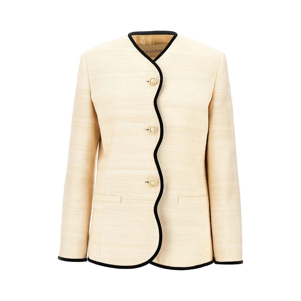 silk linen canvas jacket