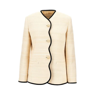 silk linen canvas jacket