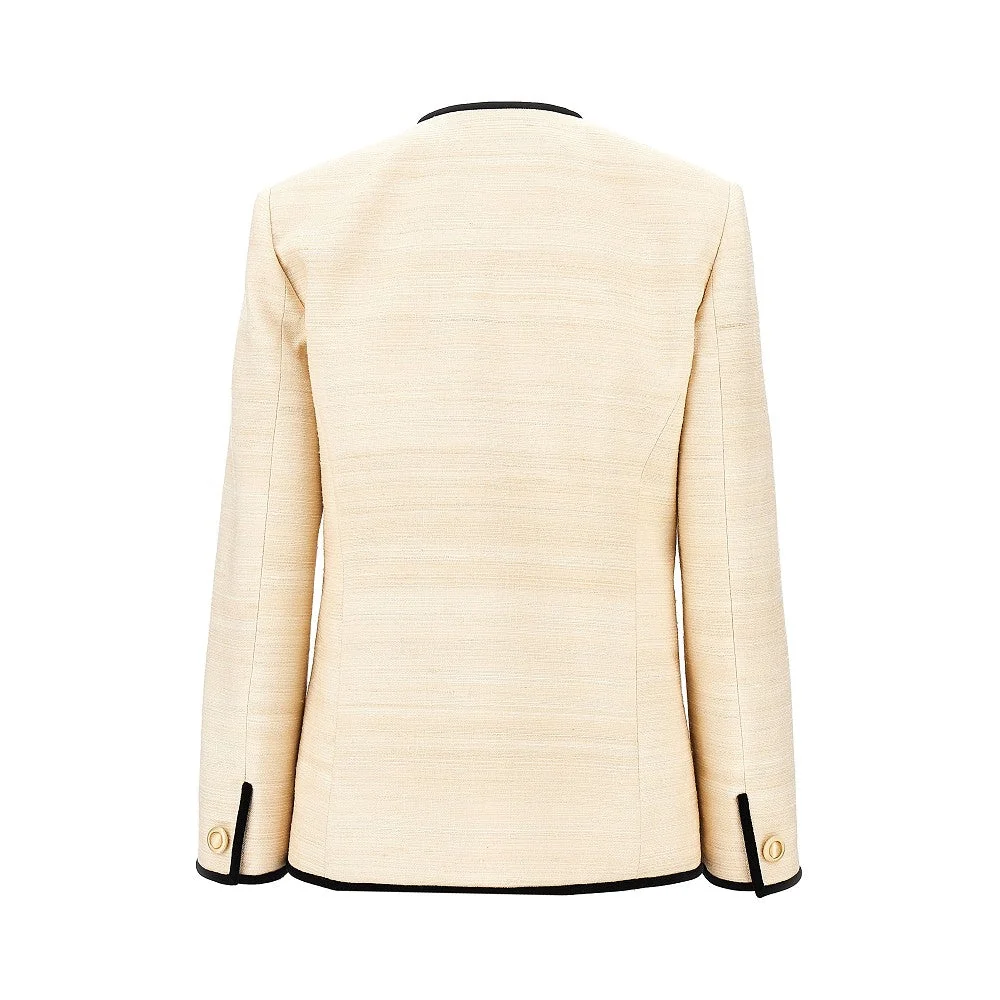 silk linen canvas jacket