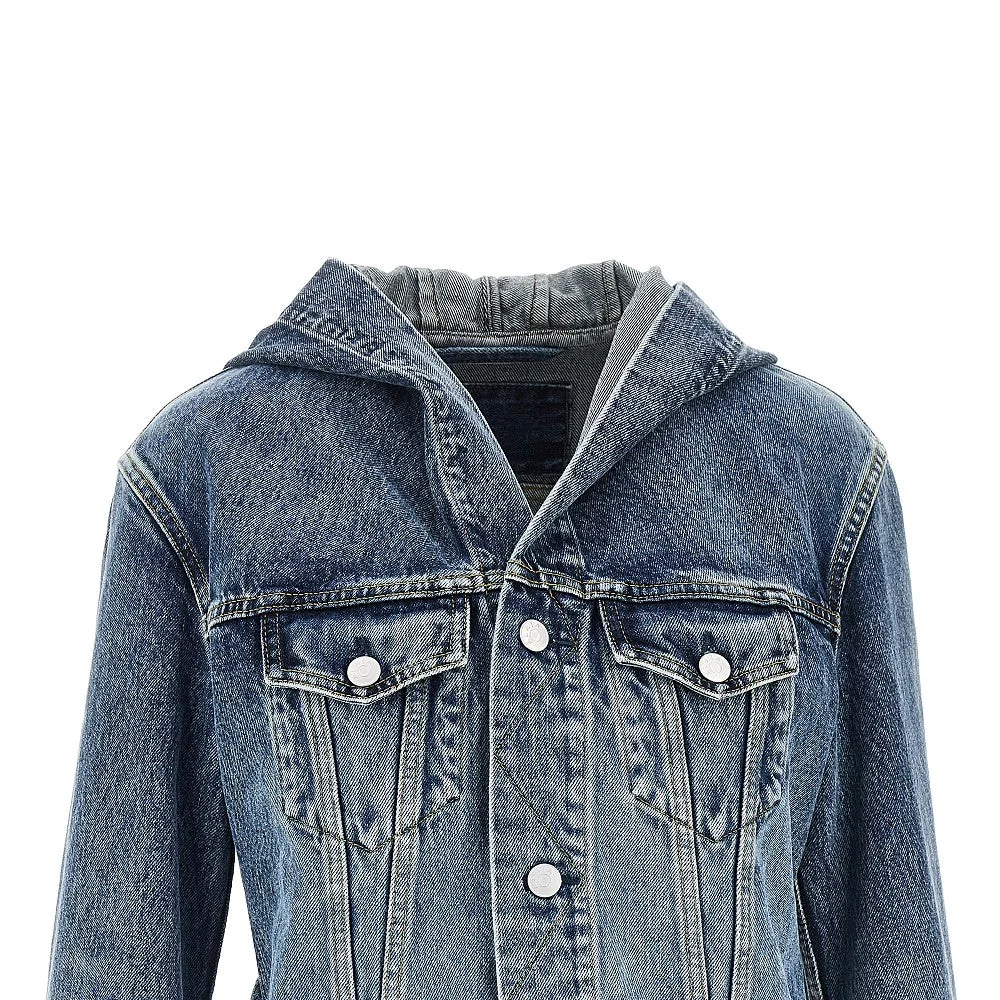 ALAIA S hooded denim jacket