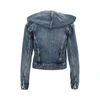 hooded denim jacket