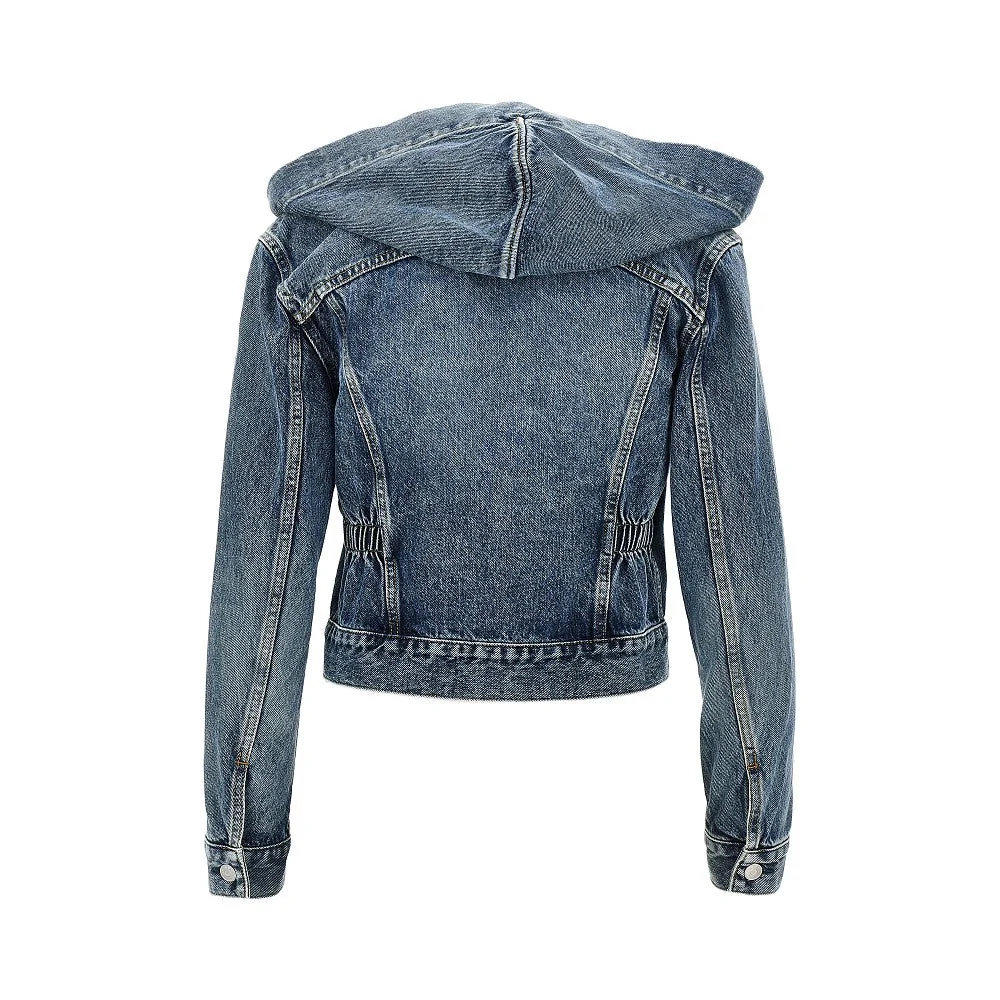 hooded denim jacket
