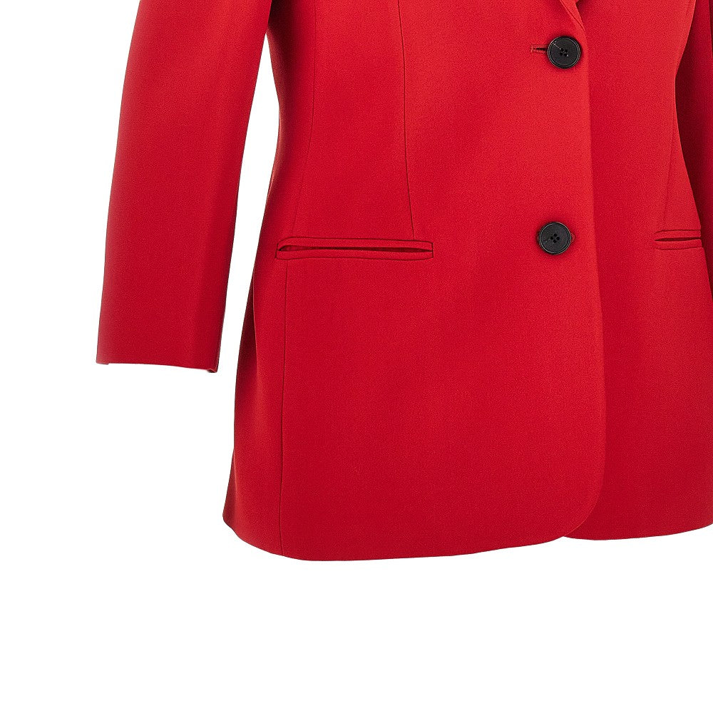 single-breasted jacket with 3/4 sleeves