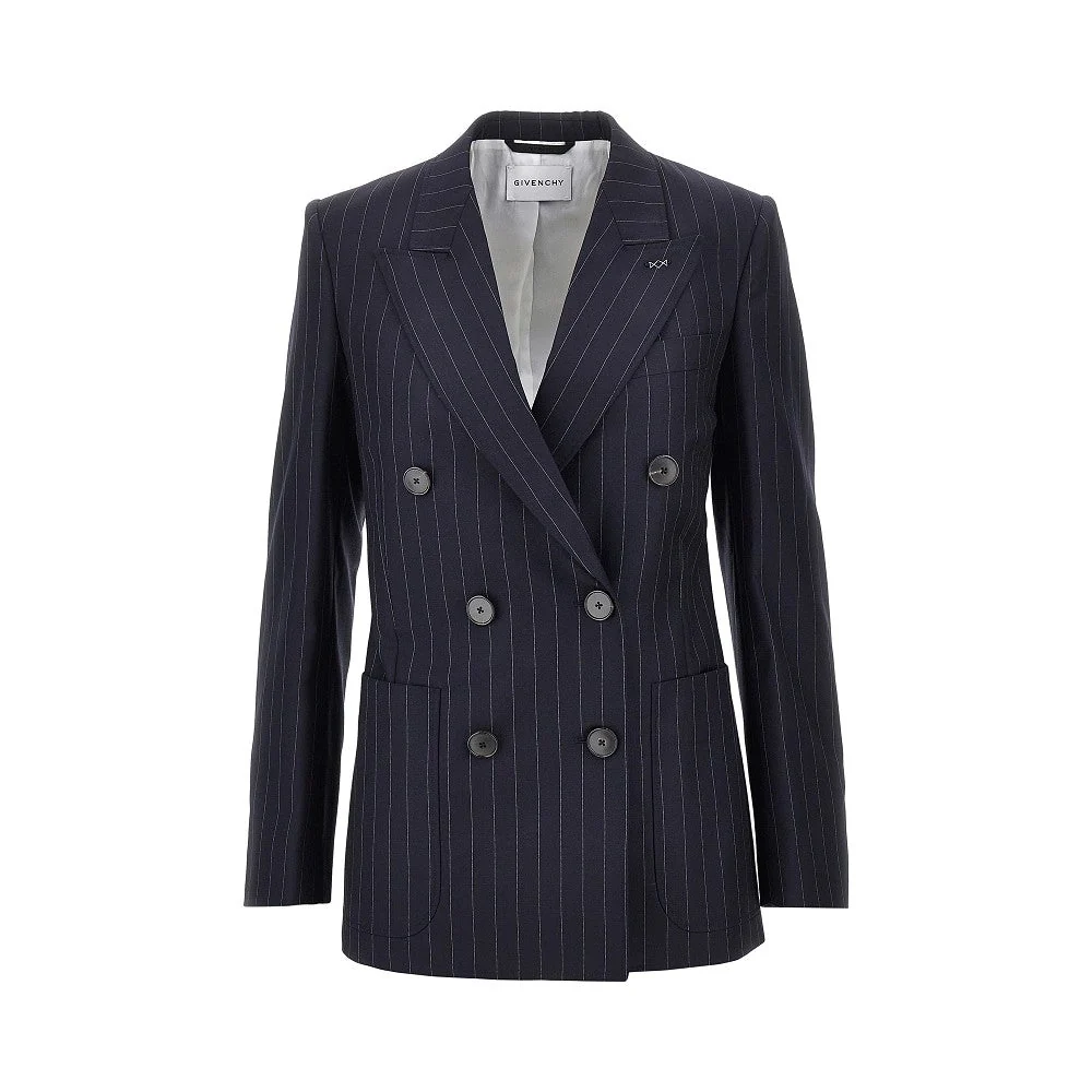 GIVENCHY 36 pin-striped wool double-breasted jacket