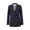 pin-striped wool double-breasted jacket
