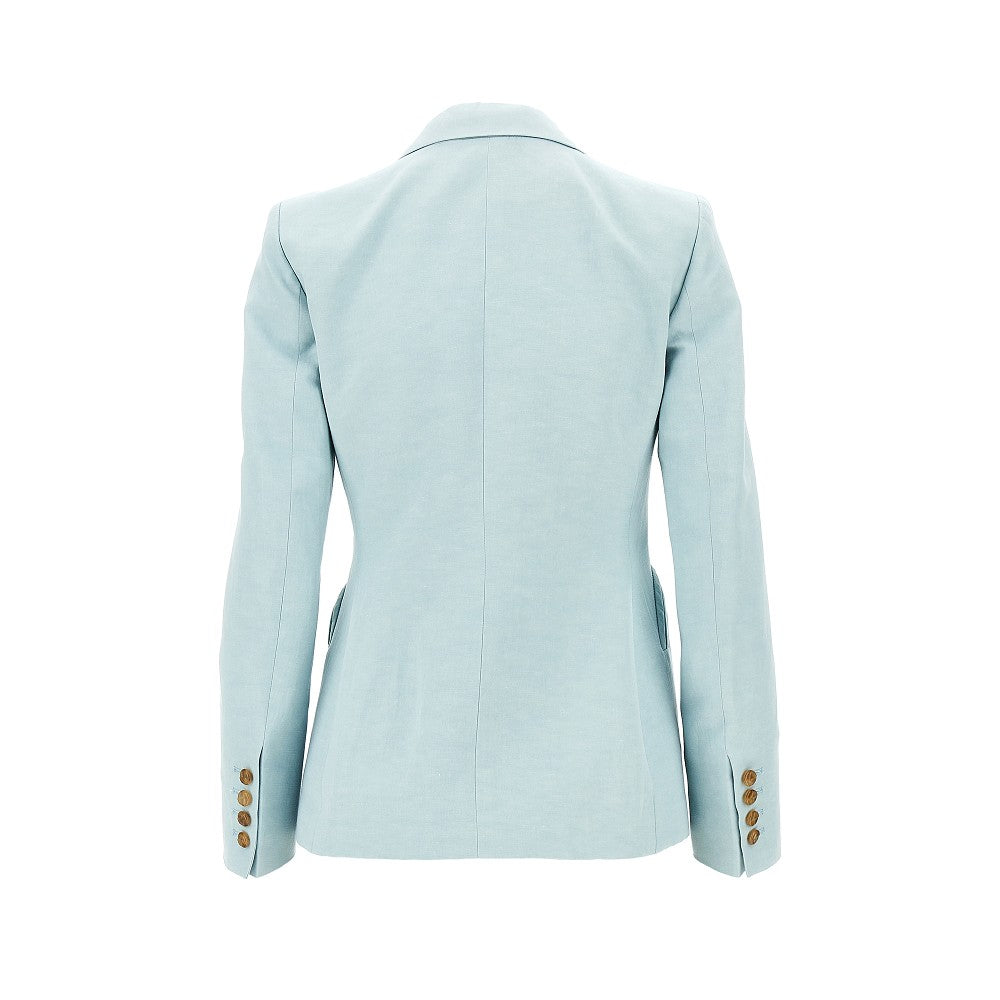 charmer silk and linen blazer