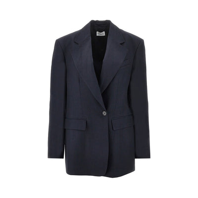 raisa linen-blend oversized jacket