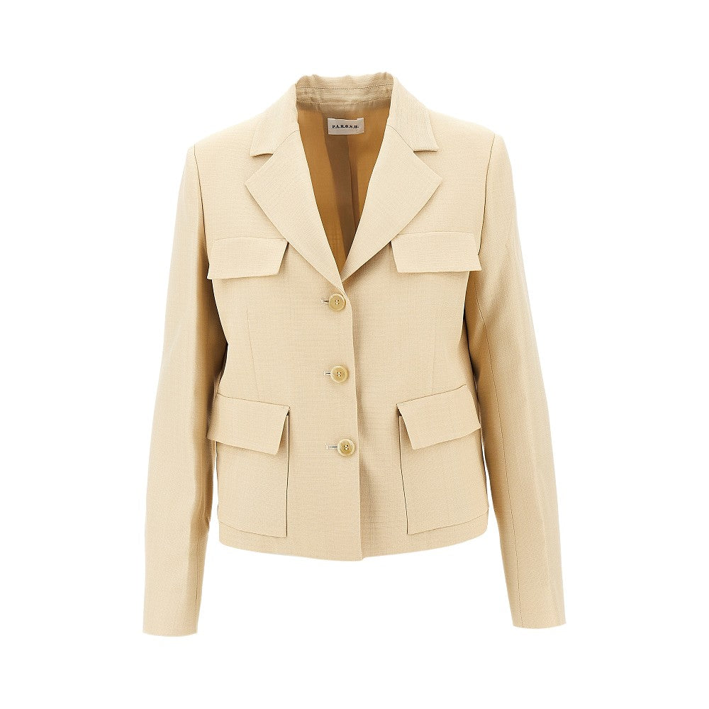 P.A.R.O.S.H. M rania single-breasted canvas jacket