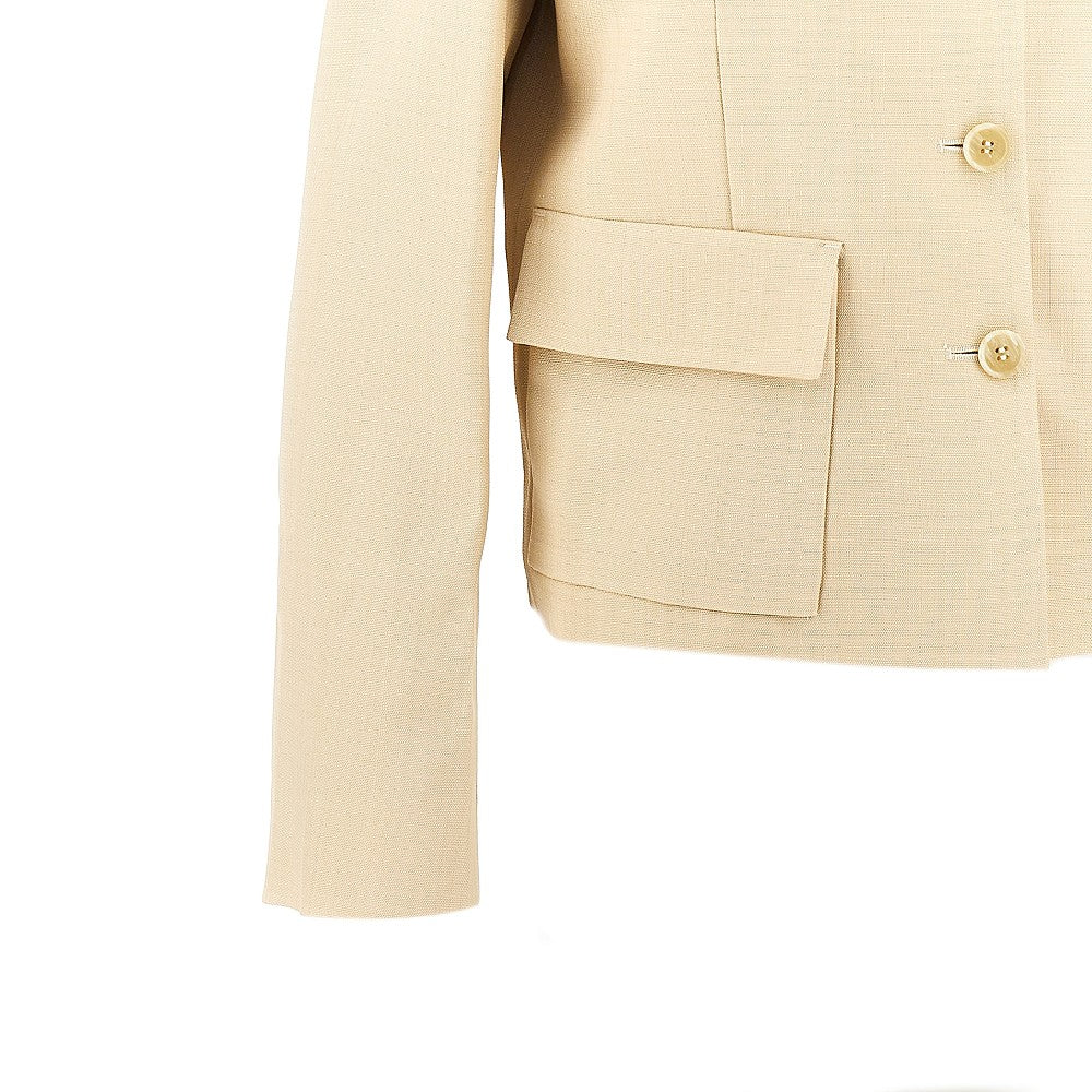 rania single-breasted canvas jacket