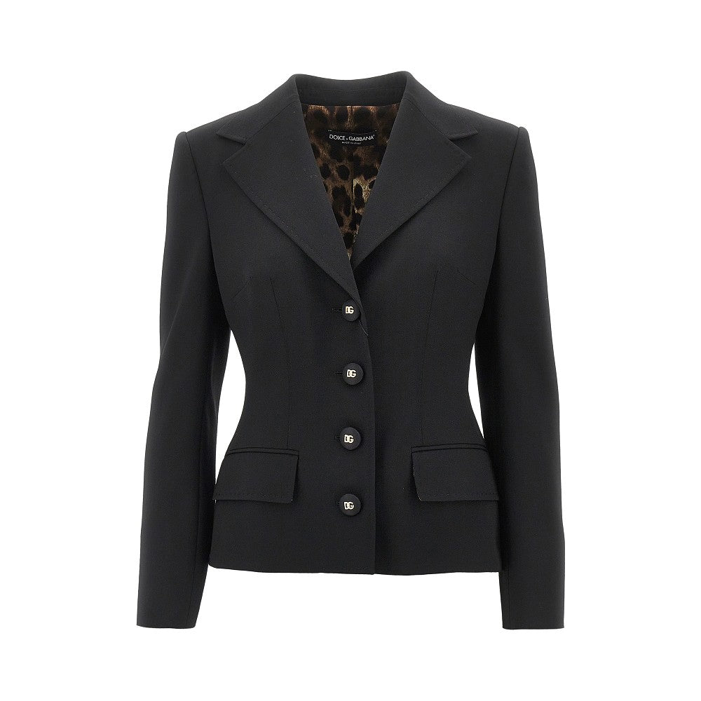 DOLCEamp;GABBANA 42 slim fit gabardine single-breasted jacket