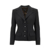 slim fit gabardine single-breasted jacket
