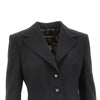 slim fit gabardine single-breasted jacket