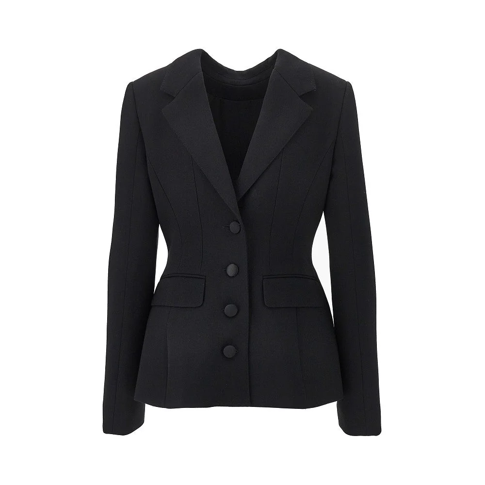 wool double crepe back to front jacket