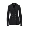 stretch wool fitted double-breasted jacket
