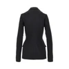 stretch wool fitted double-breasted jacket