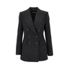 pinstriped wool double-breasted jacket