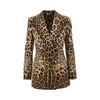 double-breasted jacket with animal print