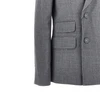 double-breasted wool blazer with belt