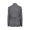 double-breasted wool blazer with belt