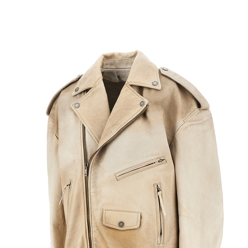 GOLDEN GOOSE M phoebe oversized leather jacket