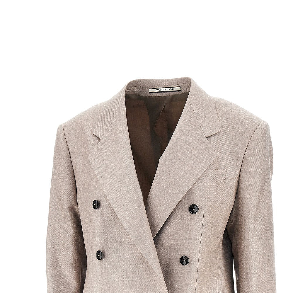 TAGLIATORE 44 double-breasted twill jacket