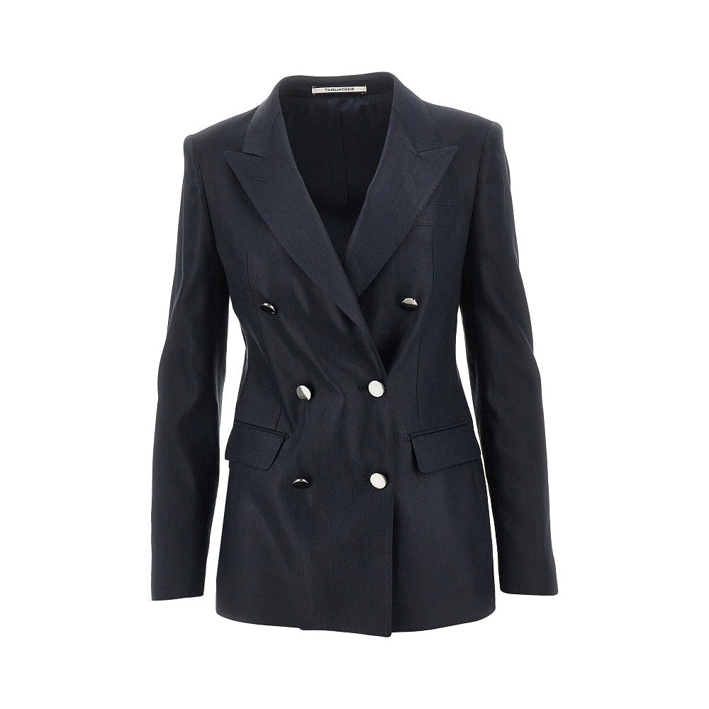 TAGLIATORE 44 parigi linen-blend double-breasted jacket