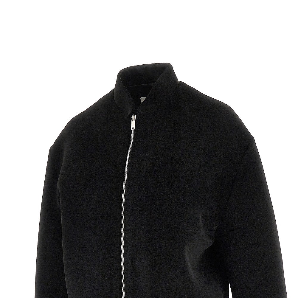 velvet full-zip jacket