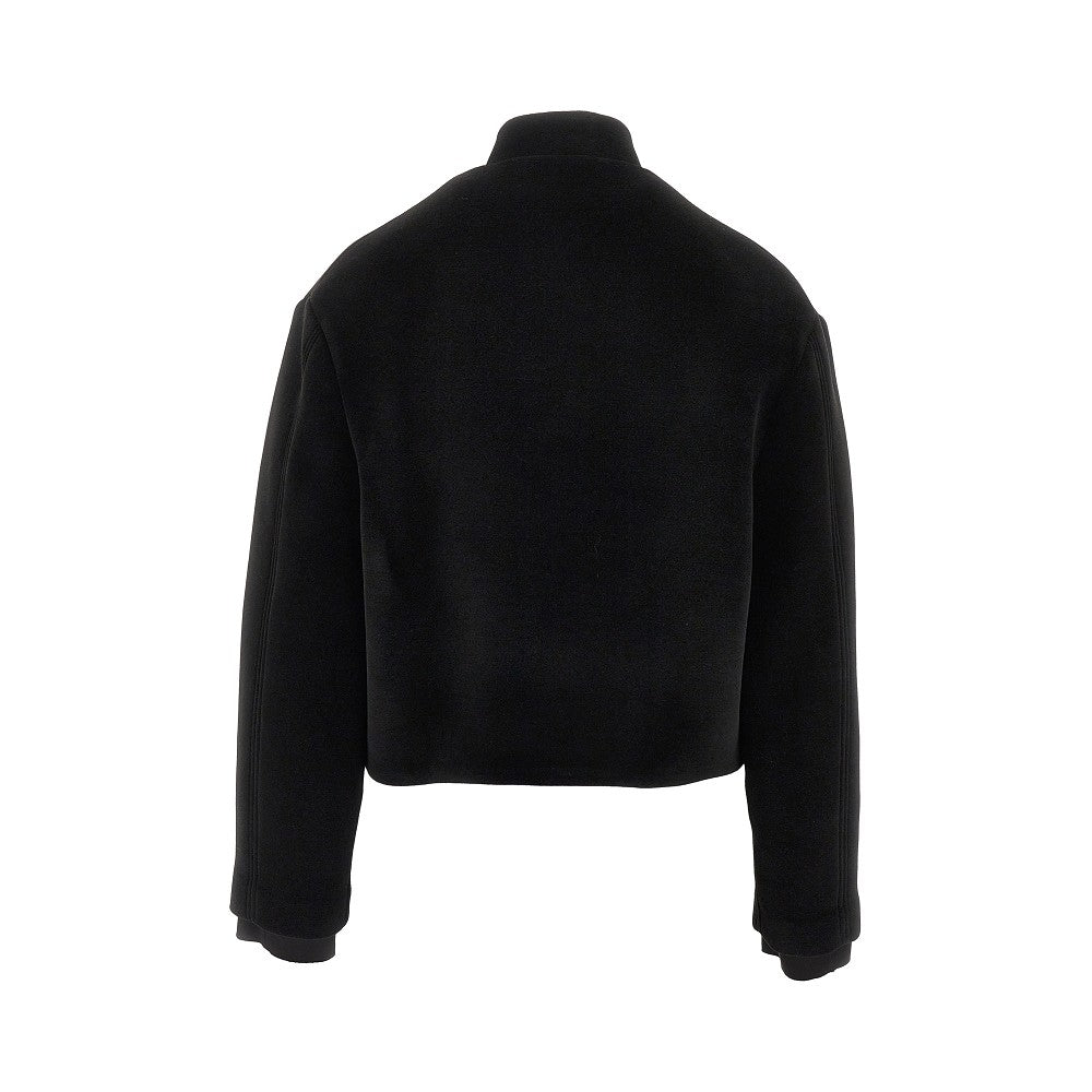 velvet full-zip jacket