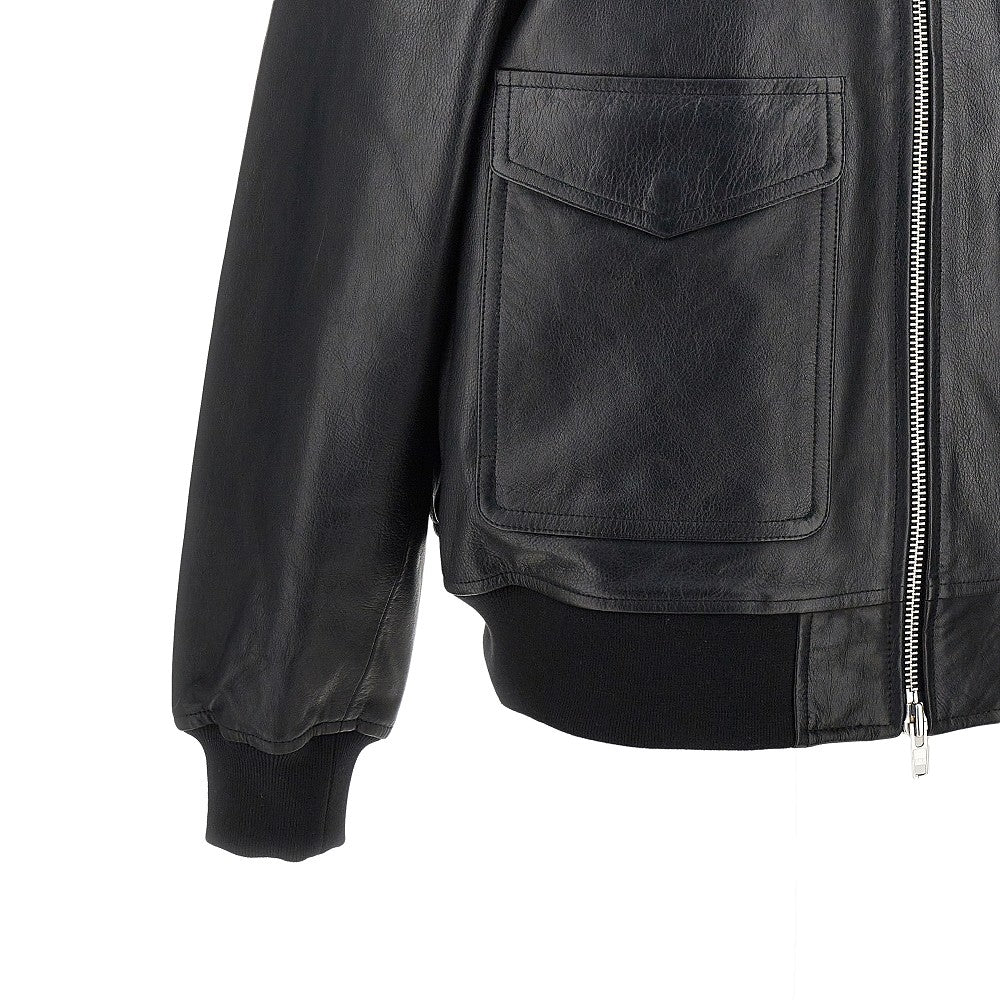 THE FRANKIE SHOP M viper leather bomber jacket