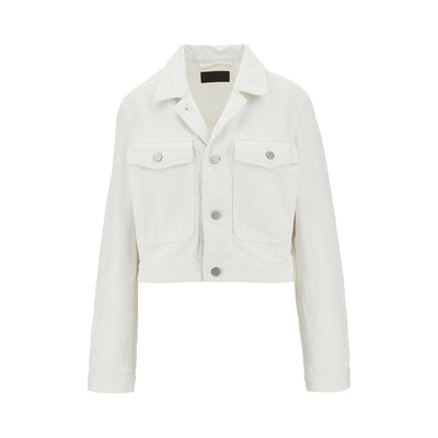 cropped denim blouson jacket