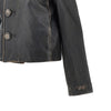 vintage-effect leather jacket
