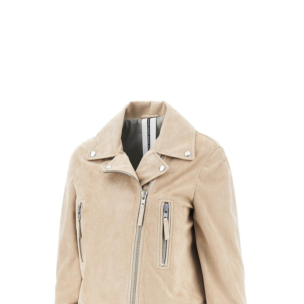 SWORD 48 suede leather biker jacket