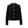 very single-breasted velvet jacket