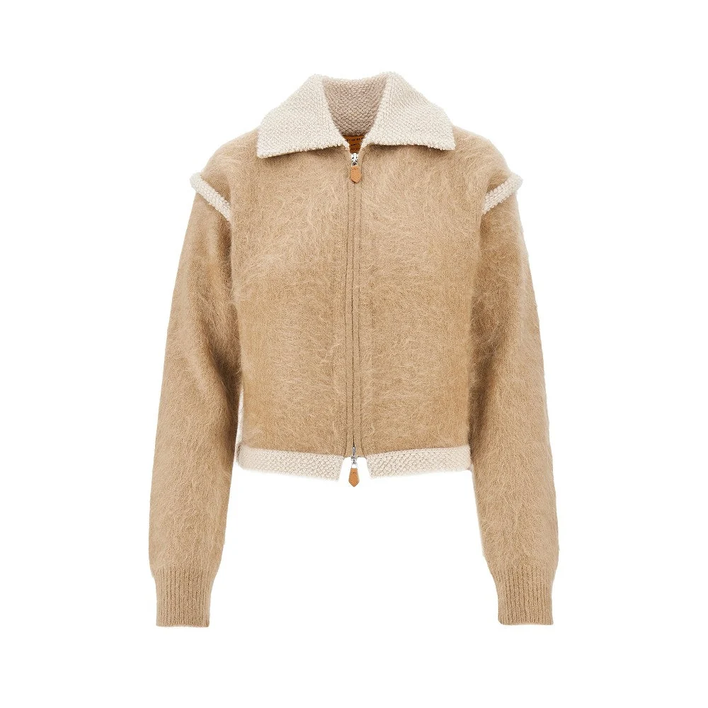 GUEST IN RESIDENCE S grizzly frankie brushed knit jacket