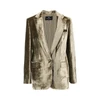 velvet single-breasted jacket
