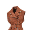 leather biker vest