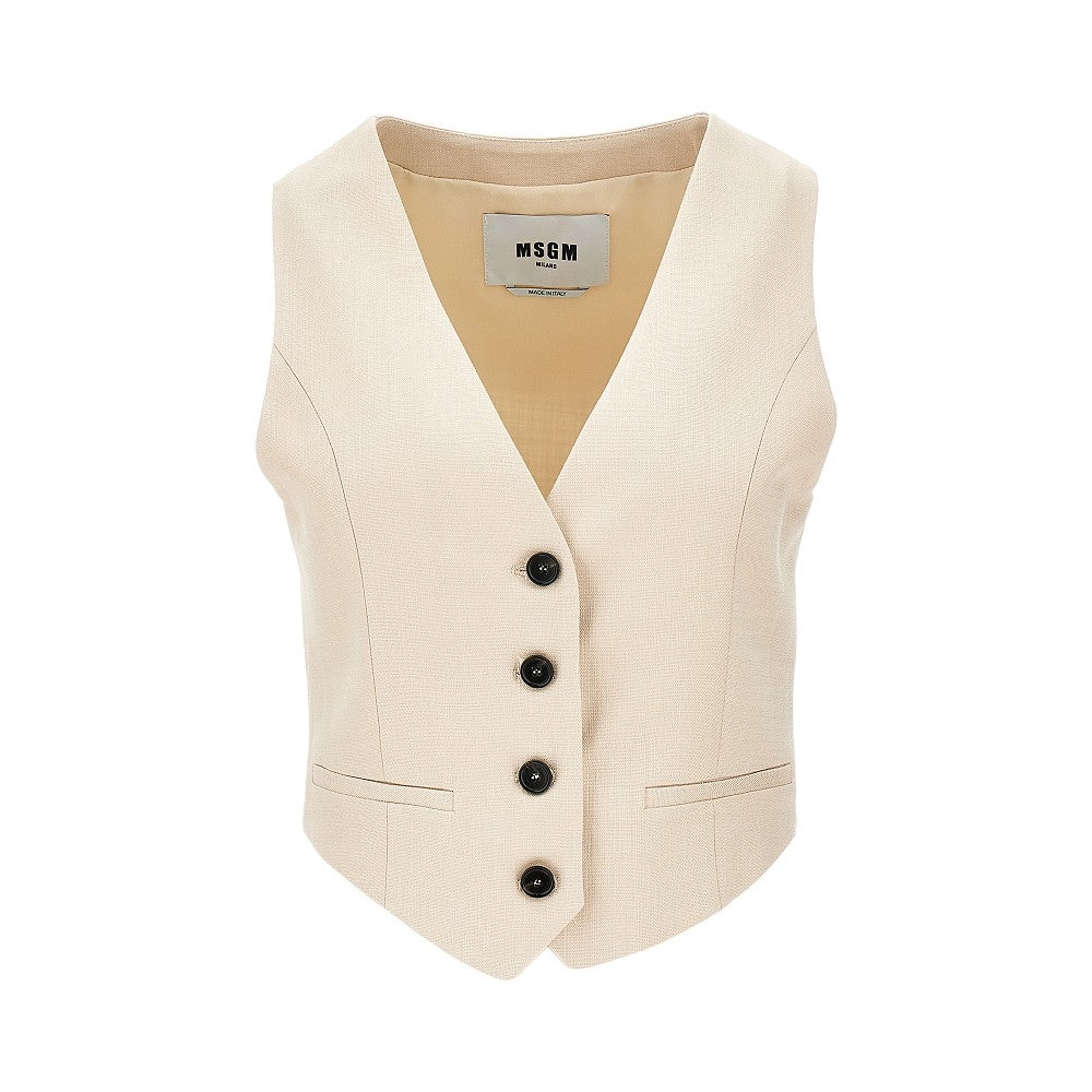 MSGM 44 viscose-blend canvas vest