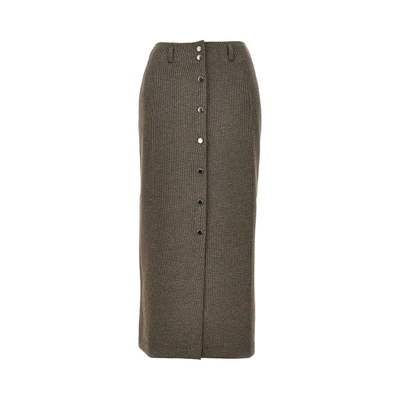 knitted midi skirt
