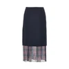 cady midi skirt with check insert
