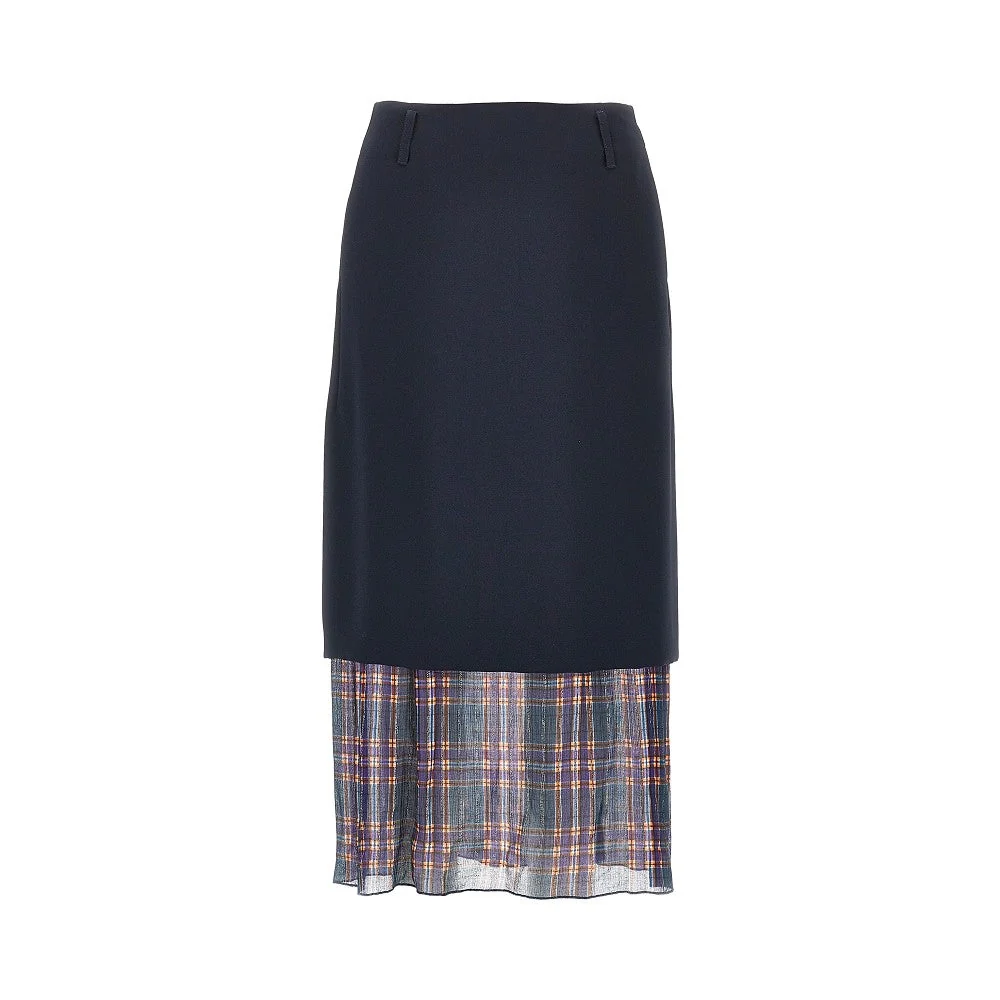 cady midi skirt with check insert