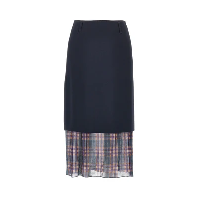 cady midi skirt with check insert