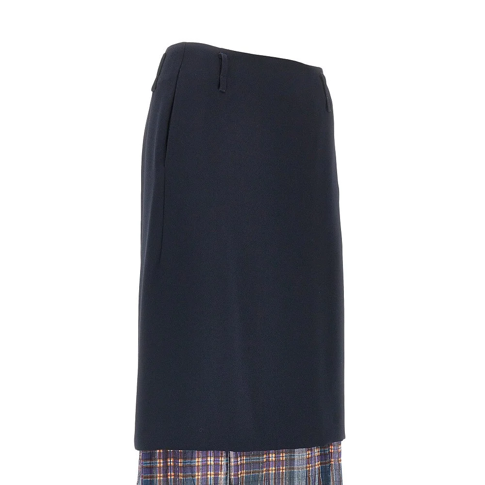 cady midi skirt with check insert