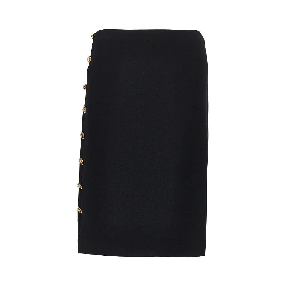 VERSACE 40 stretch viscose skirt with medusa buttons