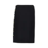 stretch viscose skirt with medusa buttons