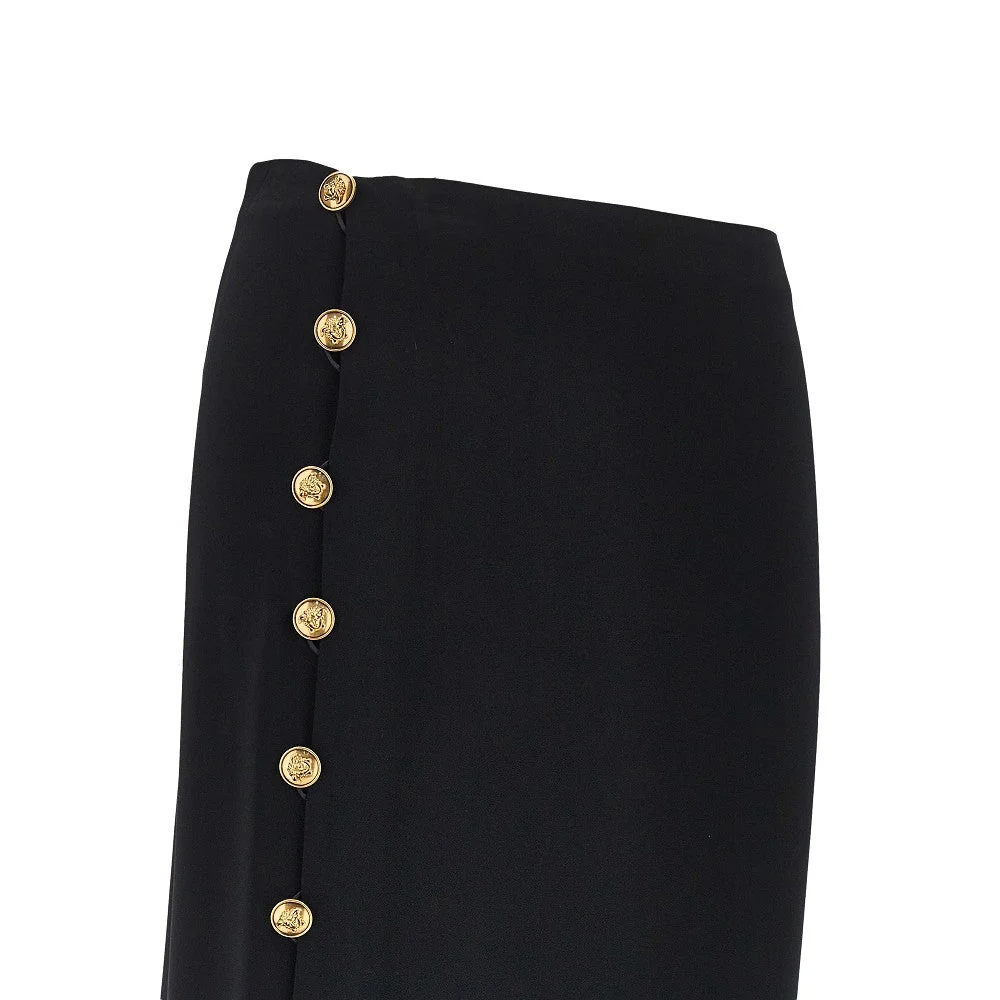 VERSACE 40 stretch viscose skirt with medusa buttons