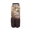 animalier twill midi skirt