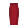 viscose-blend crêpe skirt