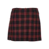 check tweed mini skirt